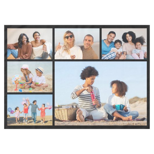 6枚のフォトコラージュを作成 テーブルクロス (正面(横))