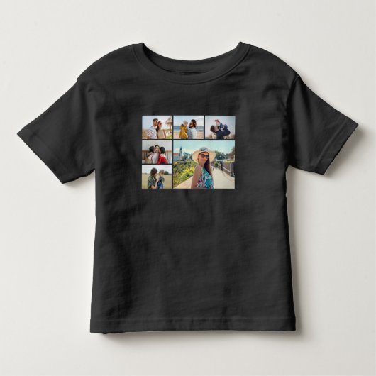 6枚のフォトコラージュを作成 トドラーTシャツ (正面)