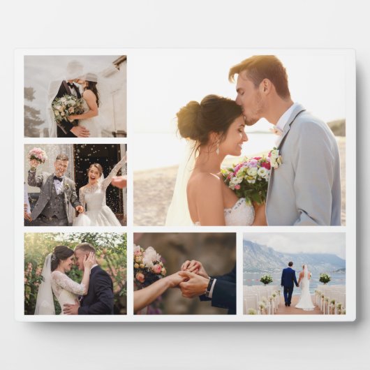 6枚のフォトコラージュを作成 フォトプラーク (正面)