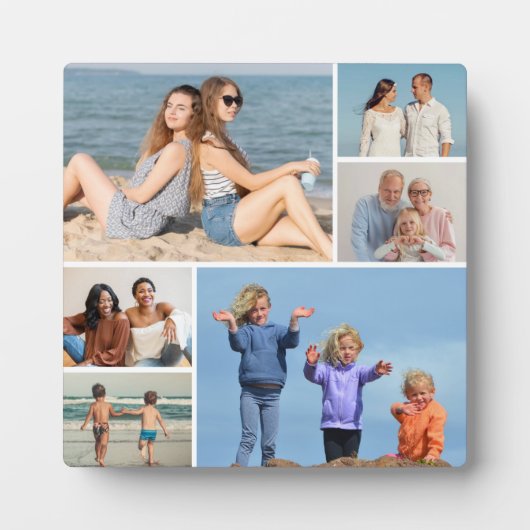 6枚のフォトコラージュを作成 フォトプラーク (正面)