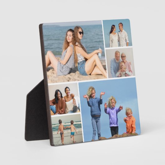 6枚のフォトコラージュを作成 フォトプラーク (正面)