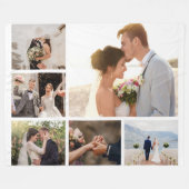 6枚のフォトコラージュを作成 フリースブランケット (正面(横))