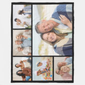 6枚のフォトコラージュを作成 フリースブランケット (正面)