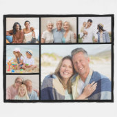 6枚のフォトコラージュを作成 フリースブランケット (正面(横))