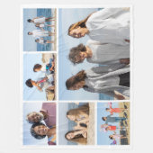 6枚のフォトコラージュを作成 フリースブランケット (正面)