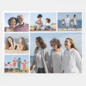 6枚のフォトコラージュを作成 フリースブランケット (正面(横))