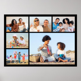 6枚のフォトコラージュを作成 ポスター