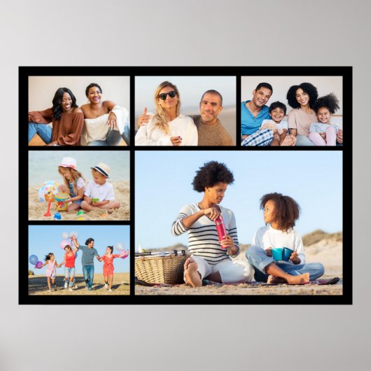 6枚のフォトコラージュを作成 ポスター (正面)