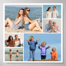 6枚のフォトコラージュを作成 ポスター
