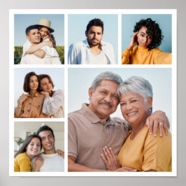 6枚のフォトコラージュを作成 ポスター