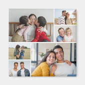 6枚のフォトコラージュを作成 マグネット (正面)