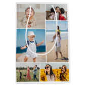 6枚のフォトコラージュを作成 ミディアムペーパーバッグ (正面)