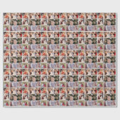 6枚のフォトコラージュを作成 ラッピングペーパー (フラット)