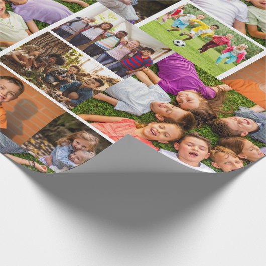 6枚のフォトコラージュを作成 ラッピングペーパー (角)