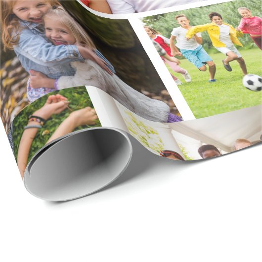 6枚のフォトコラージュを作成 ラッピングペーパー (ロールコーナー)