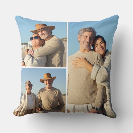 6枚のフォトコラージュを作成(両面) クッション (正面)