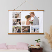 6枚のフォトコラージュを作成 吊り下げ型タペストリー (寝室)