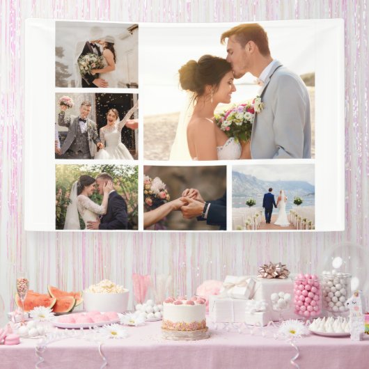 6枚のフォトコラージュを作成 横断幕 (パーティー)