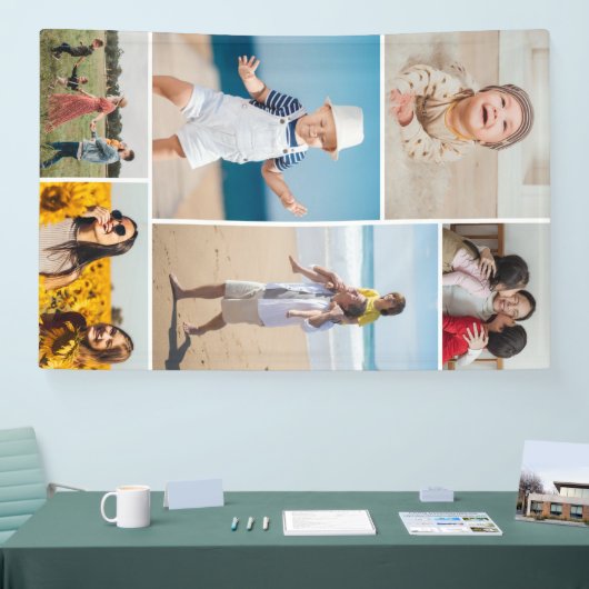 6枚のフォトコラージュを作成 横断幕 (トレードショー)