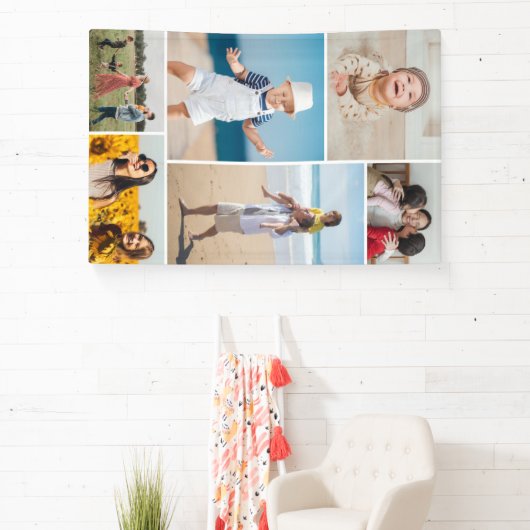 6枚のフォトコラージュを作成 横断幕 (インサイチュ)