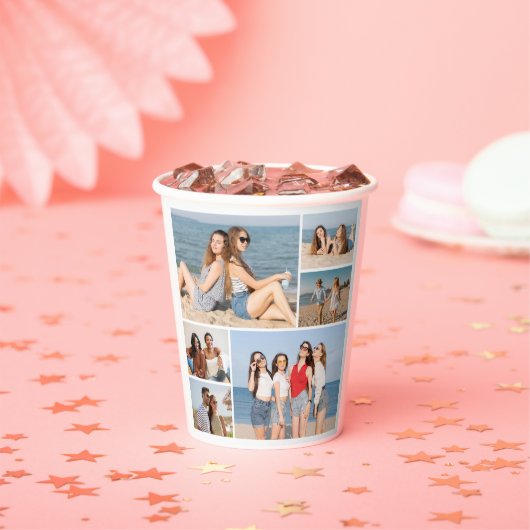 6枚のフォトコラージュを作成 紙コップ (インサイチュ)