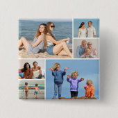 6枚のフォトコラージュを作成 缶バッジ (正面)