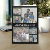 6枚のフォトコラージュオプション文字 – 色の編集が可能 カード