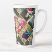 6枚のフォトコラージュパーソナライズされた文字の作成 カフェラテマグ (右)