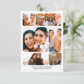 6枚のフォトコラージュ最高のフレンドハッピーバースデーカード カード (スタンド正面)