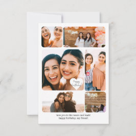 6枚のフォトコラージュ最高のフレンドハッピーバースデーカード カード
