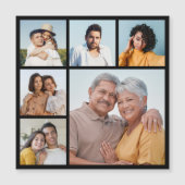 6枚のフォトコラージュ磁気カードを作成 (正面)