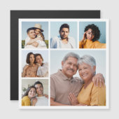 6枚のフォトコラージュ磁気カードを作成 (正面/裏面)