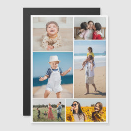 6枚のフォトコラージュ磁気カードを作成