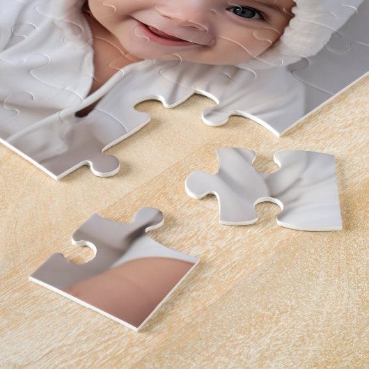 6枚のフォトコラージュ – 黒い背景 – 白い文字 ジグソーパズル (側面)