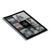 6枚のフォトコラージュ – 黒い背景 – 白い文字 ノートブック (右側)