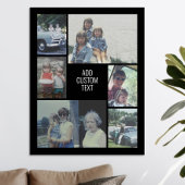 6枚のフォトコラージュ – 黒い背景 – 白い文字 ポスター