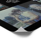 6枚のフォトコラージュ – 黒い背景 – 白い文字 ポスター (角)