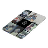 6枚のフォトコラージュ – 黒い背景 – 白い文字 マグネット (左側)