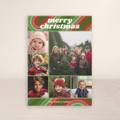 6枚のフォトストライプレトロ – 赤ファンキー緑 シーズンカード