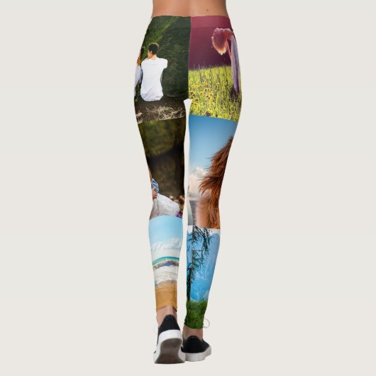 6枚のフォトテンプレートエッジプリントレギンス レギンス (裏面)