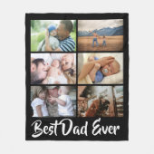 6枚のフォト最高のパパDIY フリースブランケット (正面)