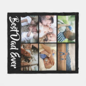6枚のフォト最高のパパDIY フリースブランケット (正面(横))