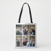6枚のモダンフォトコラージュのトートバッグ トートバッグ (正面)