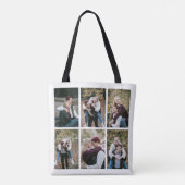 6枚のモダンフォトコラージュのトートバッグ トートバッグ (裏面)
