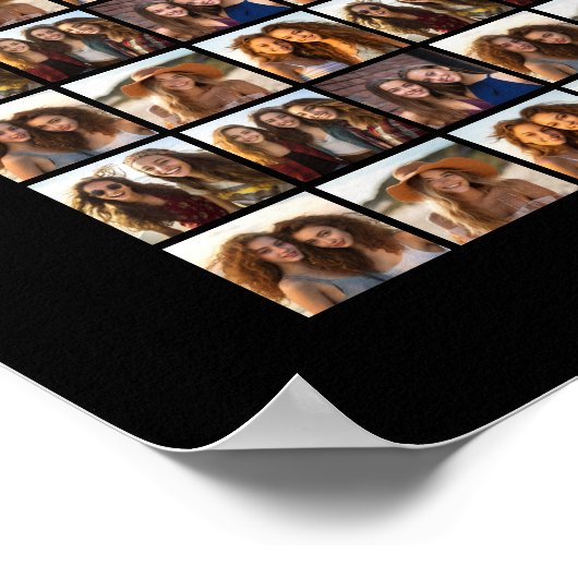 6枚の写真がパターン全体に千鳥配置 ポスター (角)