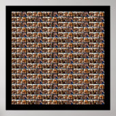 6枚の写真がパターン全体に千鳥配置 ポスター (正面)