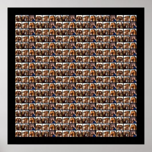 6枚の写真がパターン全体に千鳥配置 ポスター (正面)