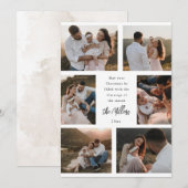 6枚の写真が楽しめるモダンスクリプトのフラットホリデーカード シーズンカード (正面/裏面)