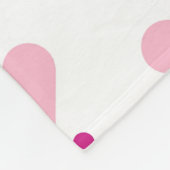 6枚の写真でパーソナライズされた可愛いピンクのハートパターン フリースブランケット (角)