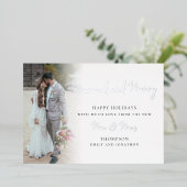 6枚の写真と結婚したメリークリスマス実在Fの脚本 箔シーズンカード (立ち正面)